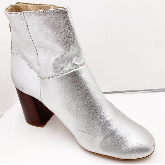 {OFFICE LONDON} Metallic Leather Ankle Boots - Picture 3 of 16
